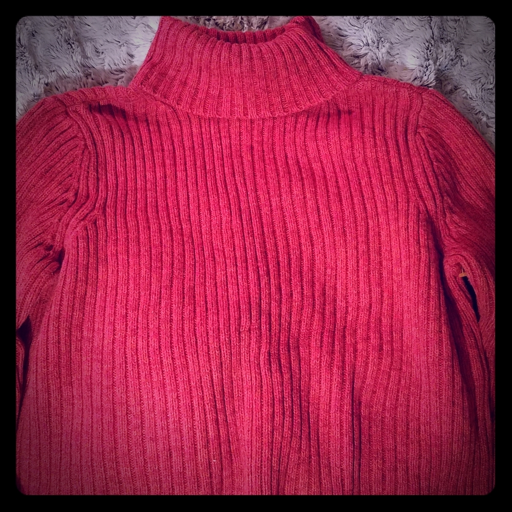 Cherokee womens ribbed turtleneck sweater sz L